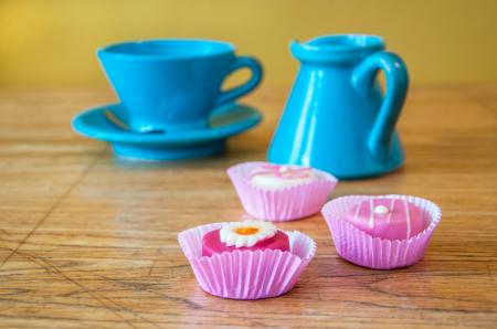 Small cake and tea