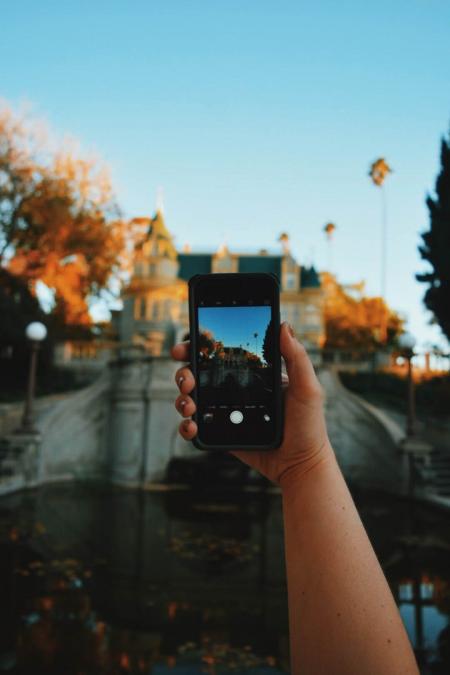 Smartphone on Human Hand