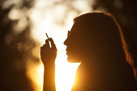 smoke and sunset