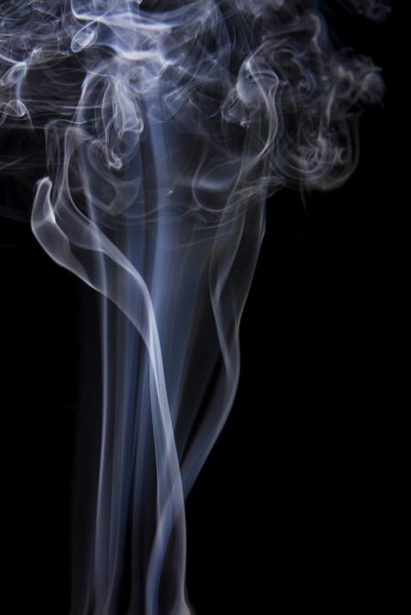 Smoke on black