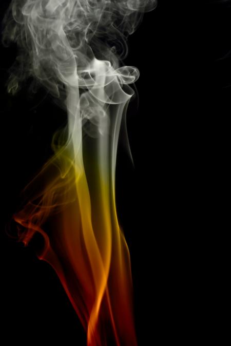 smoke on black
