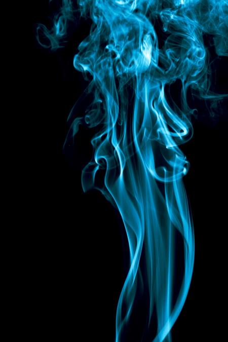 smoke on black