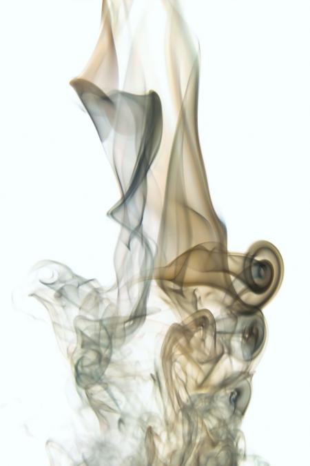 Smoke on white