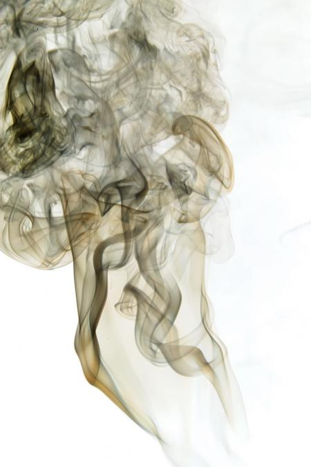 Smoke on white