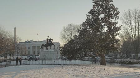 Snow Covered Monument