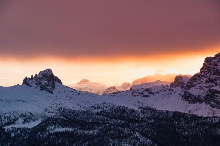 Snow Covered Mountain Alps