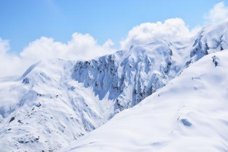 Snow Mountain Under Cloudy Sky
