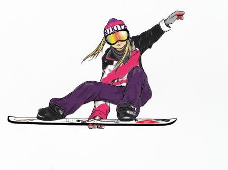 Snowboarder Drawing