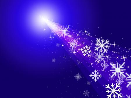 Snowflake Stars Indicates New Year And Congratulation