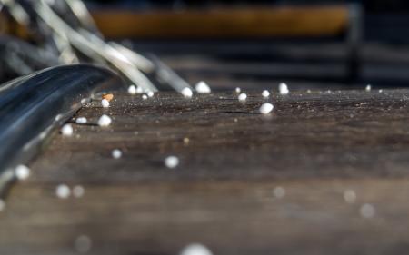 Snowflakes on the bench