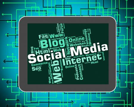 Social Media Represents News Feed And Blogs