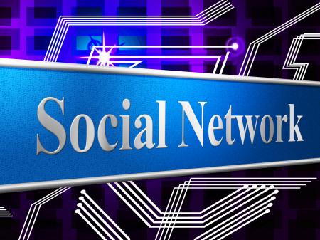 Social Network Represents Connecting People And Friends