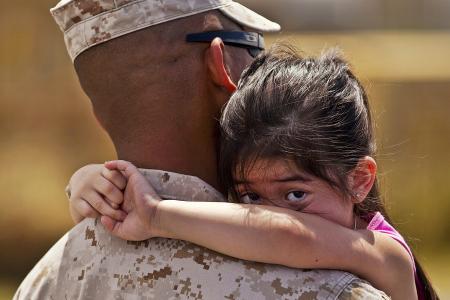 Soldier Meeting with Family