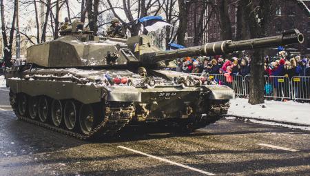 Soldier Tank on Road