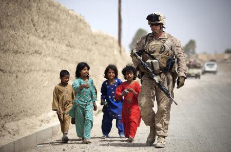 Soldier with the Kids