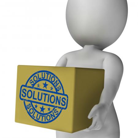 Solutions Box Means Solving Problems And Improvement