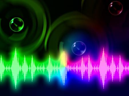 Sound Wave Background Means Music Volume Or Amplifier