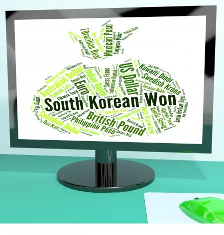 South Korean Won Represents Foreign Currency And Coinage