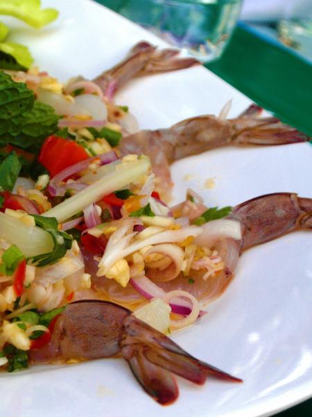 Spicy Raw-Prawn Salad