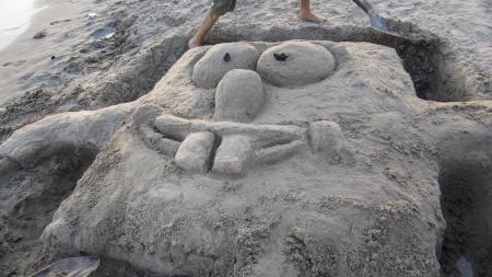 Sponge Bob out of the sand