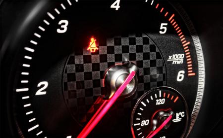 Sports Car RPM Gauge Speeding