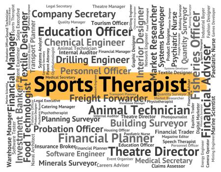 Sports Therapist Means Sporting Work And Job