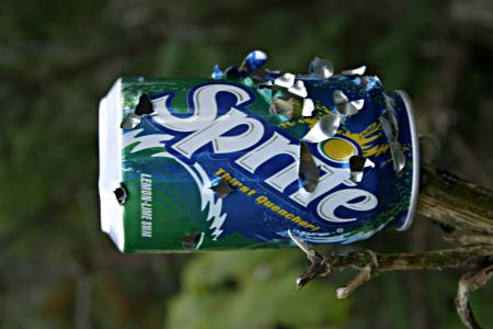 Sprite can with bullet holes