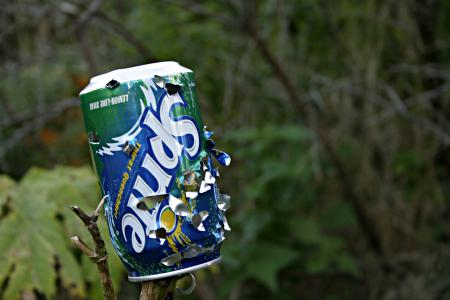 Sprite can with bullet holes