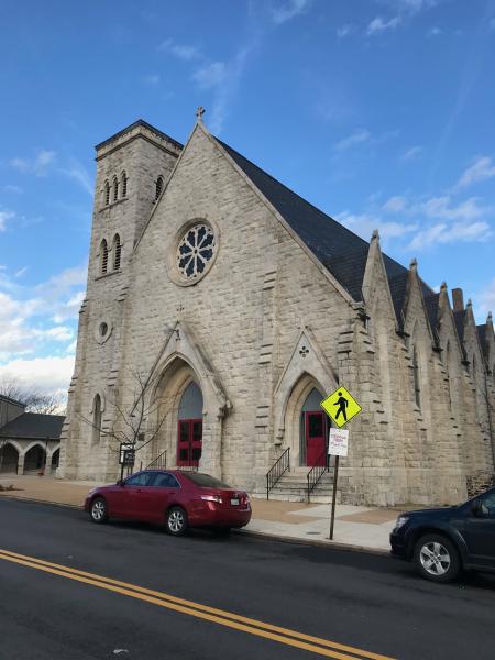 St. James’ Episcopal Church/Former Episcopal Church of the Ascension (1867; Hutton & Murdoch, architects), 1020 West W. Avenue, Baltimore, MD 21217