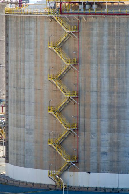 Stairs on an Oil Storage Tank
