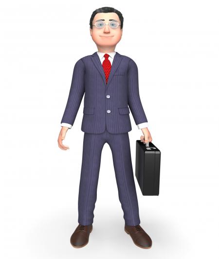 Standing Businessman Indicates Entrepreneurial Stood And Entrepreneur