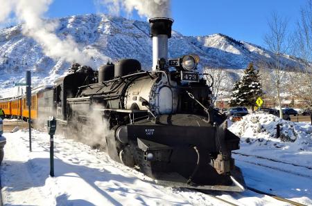 Steam and snow