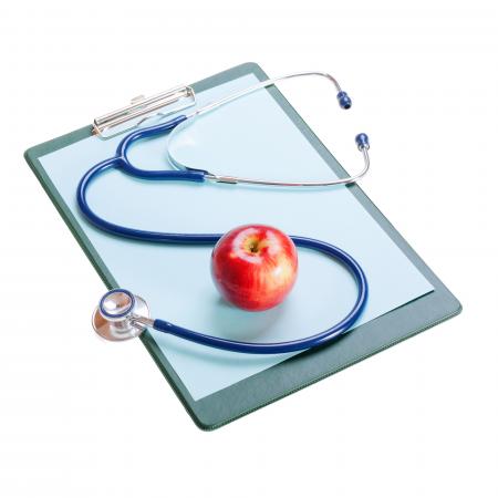 Stethoscope and apple