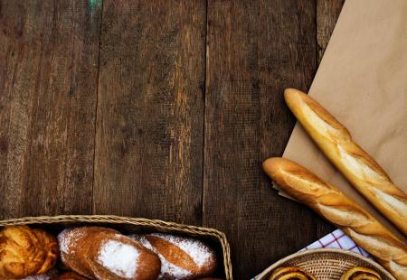 Stick Breads on Wooden Plank