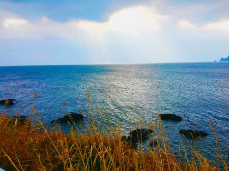 Stones in Sea Under Gray Sky During Daytime