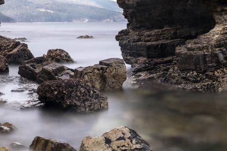 Stones Surrounded of Body of Water