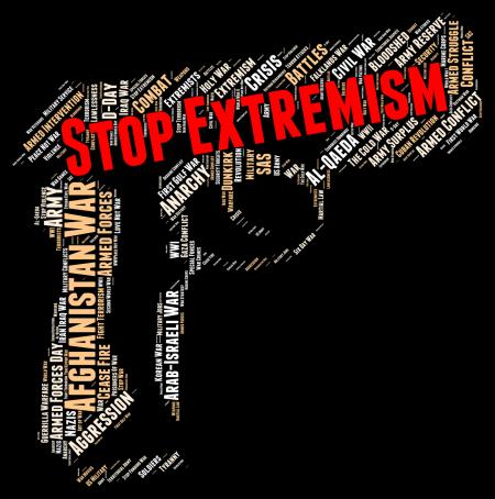 Stop Extremism Indicates Warning Sign And Activism