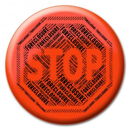 Stop Foreclosure Indicates Warning Sign And Caution