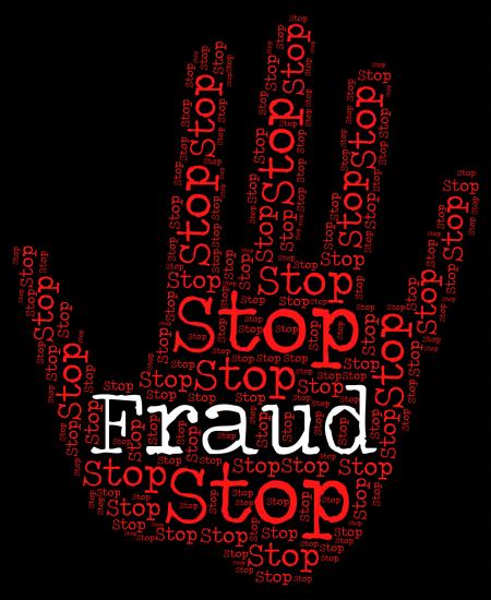 Stop Fraud Means Warning Sign And Con