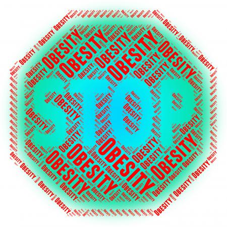 Stop Obesity Represents Chunky Portliness And Caution