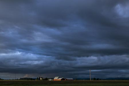 Storm over Willamette Valley Farm, Oregon