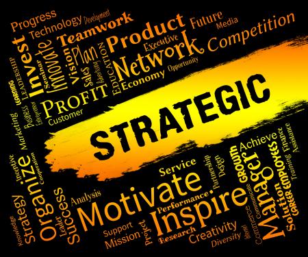 Strategic Words Indicates Business Strategy And Plans