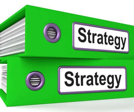 Strategy Folders Show Strategic Planning And Business Processes