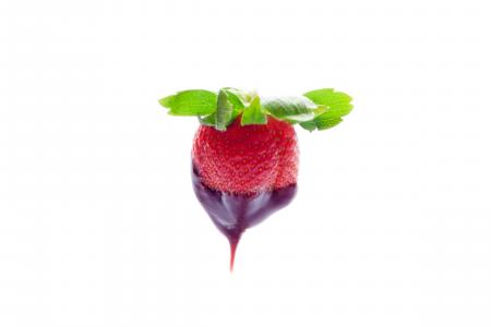 Strawberry in chocolate