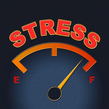 Stress Gauge Means Indicator Dial And Pressure