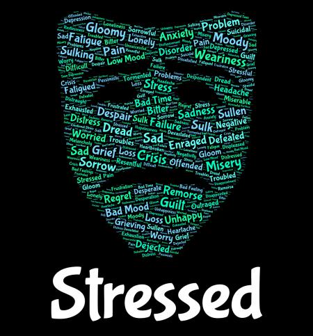 Stressed Word Indicates Pressure Overload And Text