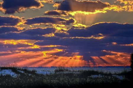 Sun Hiding Behind Clouds