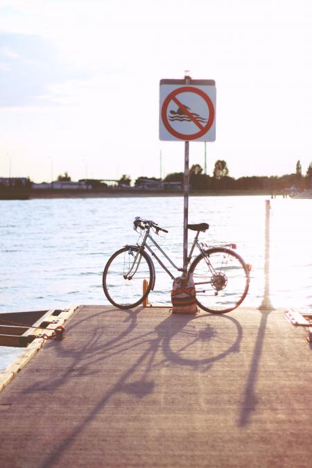 Sunset & bicycle