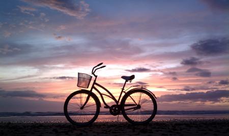 Sunset & bicycle