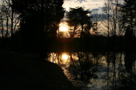 Sunset on the pond